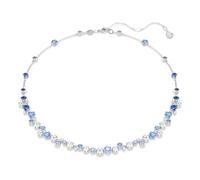 Swarovski Collar Constella, tallas mixtas, azul, baño de rodio