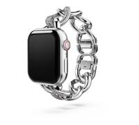 Swarovski Correa de cadena Sparkling, Para Apple Watch® 40 mm y 41 mm, Tono plateado, Acero inoxidable