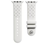 Swarovski Correa de reloj compatible con Apple Watch, silicona con pespuntes, acero inoxidable, Taglia Unica, Cristales, Silicona, Sin piedra preciosa