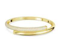 Swarovski Dextera Colección brazalete, cierre magnético, blanco, chapado en tono dorado