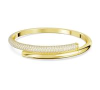 Swarovski Dextera Colección brazalete, cierre magnético, blanco, chapado en tono dorado