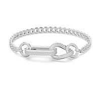 Swarovski Dextera Colección pulsera, pavé, eslabones mixtos, blanco, chapado en rodio