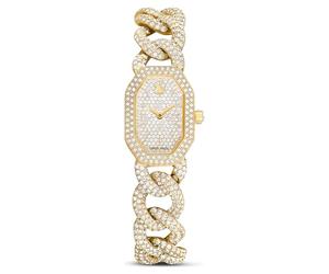 Swarovski Dextera Reloj de cadena hecho en Suiza, pulsera de cristal, dorado acabado dorado 5668854, lujoso