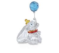 Swarovski Disney Classics Dumbo, Figura Decorativa, Colección Disney Classics, Cristal, Facetas de Cristal, Metal Lacado, Blanco
