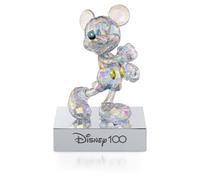 Swarovski Disney100, Figura de Mickey Mouse Decorativa de Cristales Transparentes con Efecto Aurora Borealis