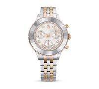 Swarovski Octea 5672937 Chrono - Reloj de Pulsera Suiza con Pulsera de Metal Dorado Rosa y Acabado en Mezcla de Metal, Plata y Oro Rosa, Moderno, Plata y Oro Rosa, Moderno