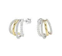 Swarovski Pendientes de aro Hyperbola Mini Blancos Tallas mixtas, combinación de acabados metálicos
