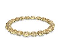 Swarovski Gargantilla Harmonia para Mujer, con Cristal Color Topacio de Talla Cojín, en Baño Tono Oro, Colección Harmonia de Swarovski