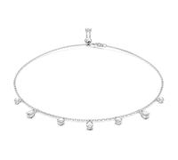 Swarovski Gargantilla Attract para Mujer, Cristales de Talla Redonda y de Gota, Baño de Rodio, Colección Attract de Swarovski