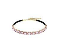 Swarovski Gargantilla Tennis Millenia, Talla octogonal, Morada, Baño tono oro, One Size, Cristal, Sin piedra preciosa