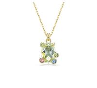 Swarovski Colgante Gema, Tallas Mixtas, Cierre de Mosquetón, Colección Gema, Baño en Tono Oro, Verde