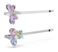 Swarovski Horquilla Ariana Grande x Swarovski, Corte mixto, Libélula, flor, multicolor, chapado en rodio