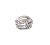 Swarovski Hyperbola anillo, tallas mixtas, blanco, chapado en rodio