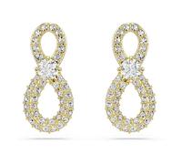 Swarovski Hyperbola Collezione Orecchini a lobo, Taglio rotondo, Pavé, Infinito, Bianco