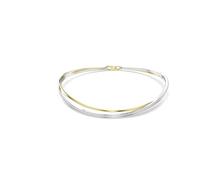 Swarovski Hyperbola - Gargantilla de corte redondo con acabado metálico mixto para mujer, color blanco, 35.1 cm Length, Metal, Cristal