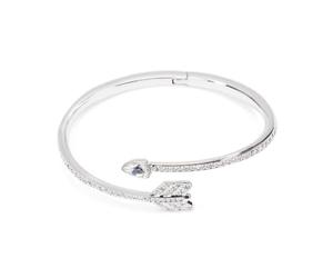 Swarovski Idyllia Collezione Bracciale rigido, Tagli misti, Freccia, Bianco, Placcato rodio