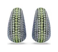 Swarovski sublima - pendientes de clip grandes, chapados en rutenio, c