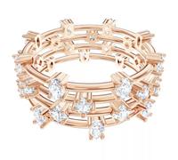 Swarovski Juego de anillos Cruz Moonsun blanco oro rosa talla 52