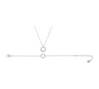 Swarovski - Juego de collar y pulsera de plata
