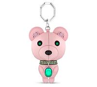 Swarovski Kris Bear Rosa Llavero 3D, Redondo, Cristales Verdes Talla Octogonal y Pavé y Malla Cristalina, de la Colección Kris Bears