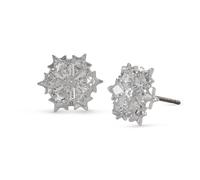 Swarovski Magic Evolution Colección pendientes de botón, copo de nieve, chapado en rodio