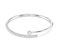 Swarovski Brazalete Matrix, Talla redonda, Blanco, Baño de rodio