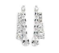 Swarovski Pendientes Matrix, tallas mixtas, blancos, baño de rodio OS