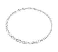 Swarovski Matrix Collar, Forma S, Talla Redonda, Blanco, Baño De Rodio