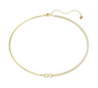 Swarovski Matrix Collar, Talla Redonda, Blanco, Acabado En Oro De 18 Quilates