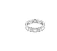 Swarovski Matrix Collezione Anello, Taglio baguette, Bianco, Finitura tonalità argento