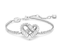 Swarovski Matrix Pulsera en Forma de Corazón, Cristal Blanco, Talla Baguette en un Baño de Rodio, de la Colección Matrix de Swarovski