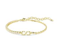Swarovski Matrix Pulsera, Talla Redonda, Blanco, Acabado En Oro De 18 Quilates
