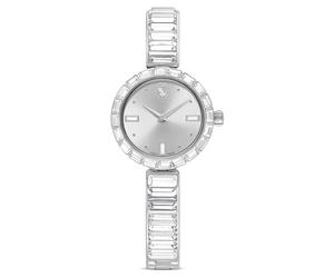 Swarovski Matrix - Reloj de pulsera con pulsera hecho en Suiza, pulsera de vidrio, gris, acabado en tono oro rosa, Gris, Gris, Armband