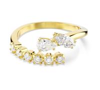 Swarovski Mesmera Anillo Abierto, Tallas Mixtas, Blanco, Acabado En Oro De 18 Quilates
