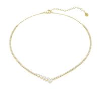 Swarovski Mesmera Collar, Tallas Mixtas, Blanco, Acabado En Oro De 18 Quilates