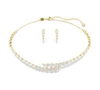 Swarovski Mesmera Set, Set (2), Talla Marquesa, Blanco, Acabado En Oro De 18 Quilates