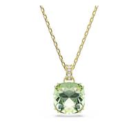 Swarovski Colgante Millenia, talla cojín, verde, acabado en oro de 18 quilates