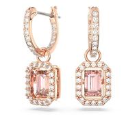 Swarovski Millenia Pendientes de Gota, Cristal Rosa y Transparente en Montura Chapada en Oro Rosa, de la Colección Millenia de Swarovski