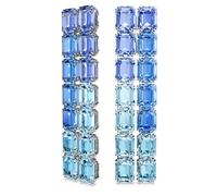 Swarovski millenia pendientes largos con clip chapado en rodio, corte