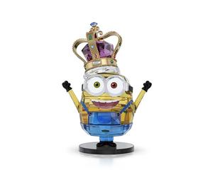 Swarovski Minions King Bob, Homenaje al Rey Bob y a su Breve Pero Icónico Reinado como Rey de Inglaterra, 1.026 Facetas en Talla Precisión, Cristales, Metal, Objeto Decorativo, Multicolor