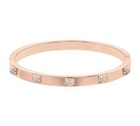 Brazalete Dextera, Pavé, Blanco, Baño tono oro rosa M