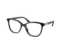 Swarovski Mujer SK2020 1001 Monturas ópticas Acetato Negro Transparente Cuadrada Normal