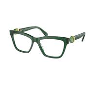 Swarovski Mujer SK2021 1045 Monturas ópticas Acetato Verde Transparente Cuadrada Normal