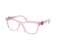Swarovski Mujer SK2021 3001 Monturas ópticas Acetato Rosa Transparente Cuadrada Normal