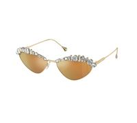 Swarovski Mujer SK7009 40137P Gafas de sol Metal Oro Marrón Geométrico Reflejado Espejo