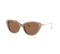 Swarovski Mujer Sunglass SK6010 - Color del Marco: Opalino y beis, Color de la Lente: Bronce