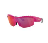 Swarovski Mujer Sunglass SK6014 - Color del Marco: Rosado, Color de la Lente: Espejo naranja y marrón