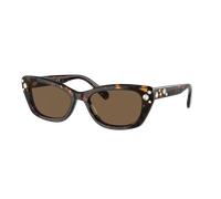 Swarovski Mujer Sunglass SK6019 - Color del Marco: Habana, Color de la Lente: Marrón Oscuro