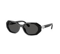 Swarovski Mujer Sunglass SK6028 - Color del Marco: Negro, Color de la Lente: Gris Oscuro