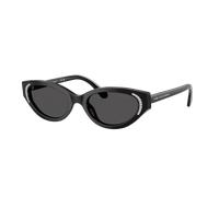 Swarovski Mujer Sunglass SK6030 - Color del Marco: Negro, Color de la Lente: Gris Oscuro